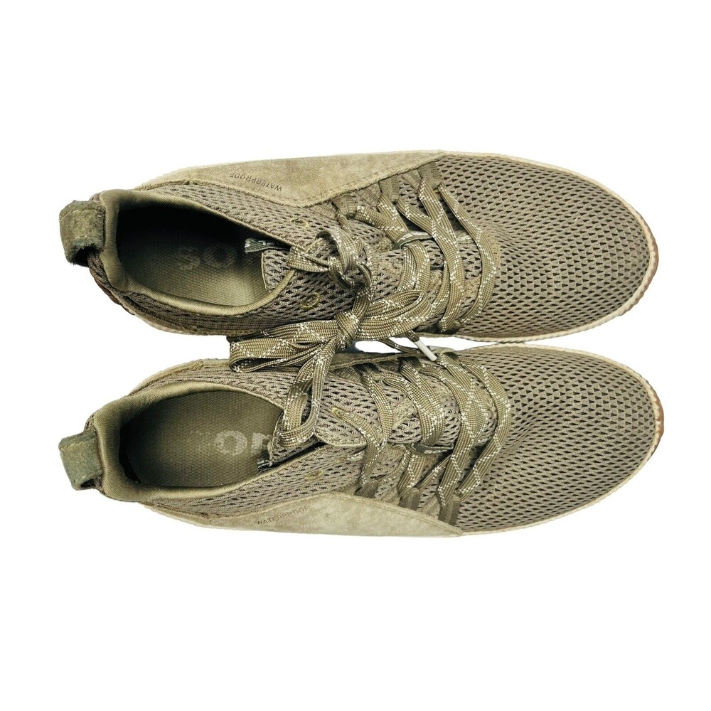 Sorel Out N About Plus Women Size 9 Lace Up Waterproof Sneaker Shoes Olive